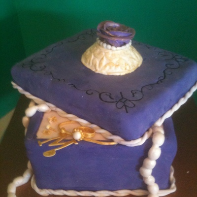 Purple Jewelry Box Birthday Cake