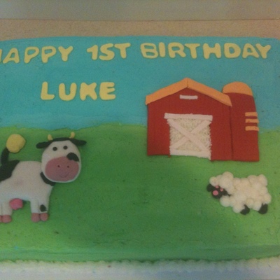 Farm Birthday Cake