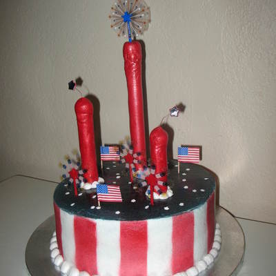 Fireworks Cake For Independence Day