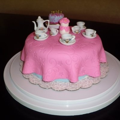 Tea Party Table Cake