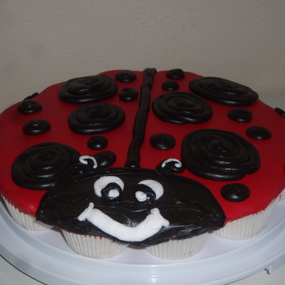 Ladybug Cupcake Cake