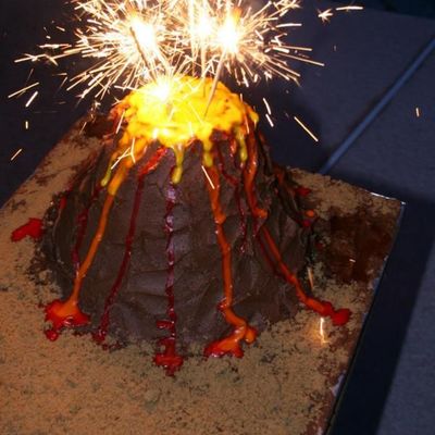 Volcano Cake.
