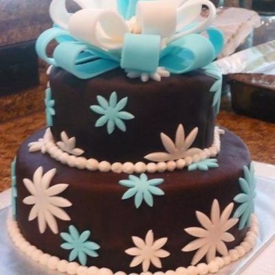 Chocolate Fondant Birthday Cake.