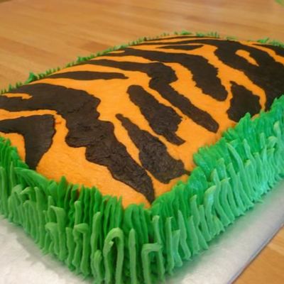Tiger In Grass Cake
