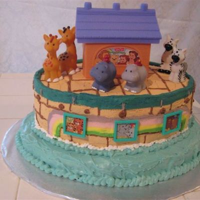 Noah's Ark Shower Cake