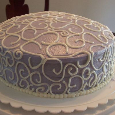 First Scrollwork Purple Cake!