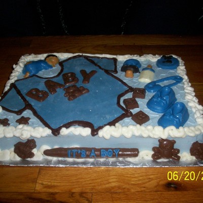 Blue And Brown Baby Onesie