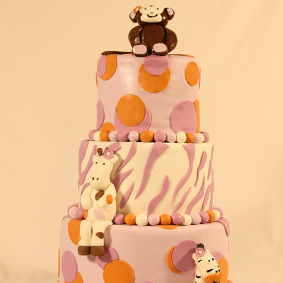 Jungle Themed Baby Shower Cake