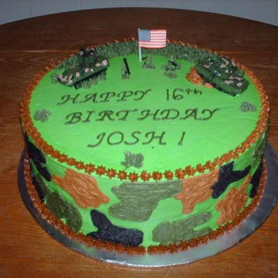 Camo Birthday Cake