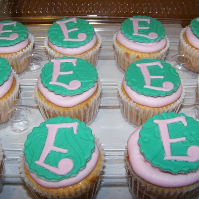 Monogramed Cupcakes