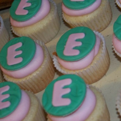 Monogramed Mini Cupcakes