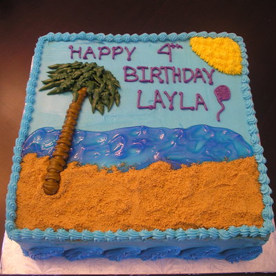 Beach Birthday Cake