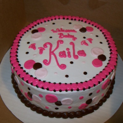Baby Girl Shower Cake