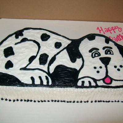 Dalmation Birthday Cake