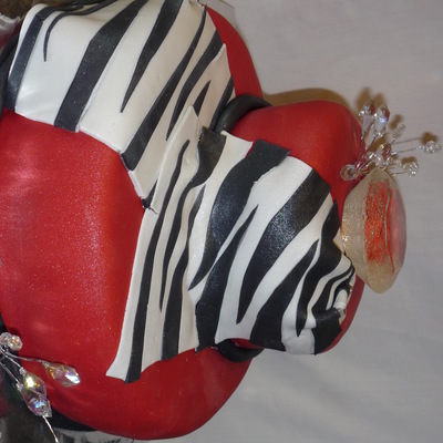 Zebra And Diamond Bachlorette Cake