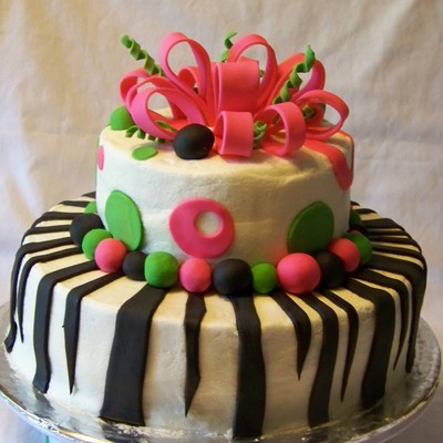 Pink And Green Zebra