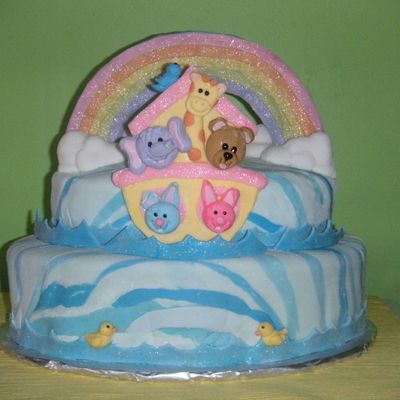 Noah's Ark Baby Shower Cake