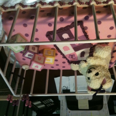 Baby Shower Crib Cake #3