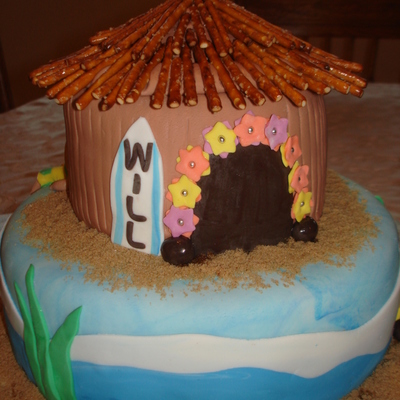 Tiki Hut Cake