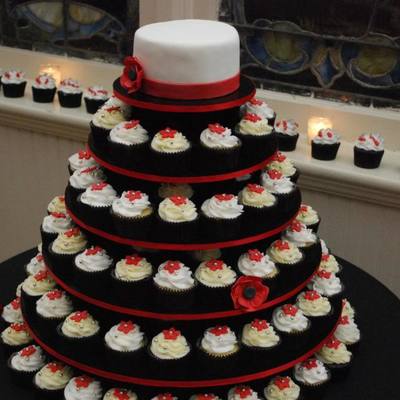 New Year's Eve Wedding Cupcake Tower
