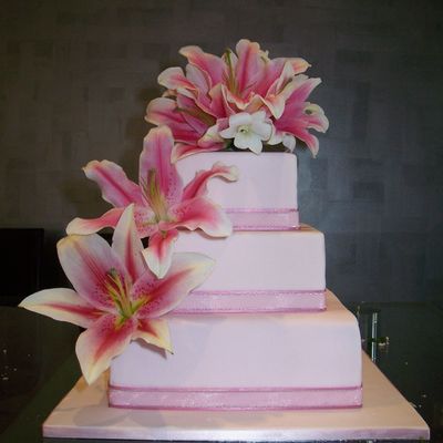 Pink Wedding Cake