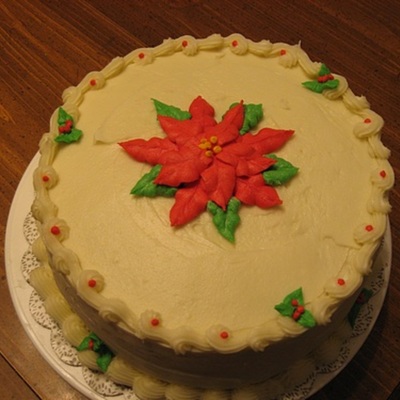 Christmas Poinsettia Cake