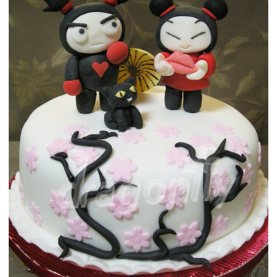 Pucca Themed Cake