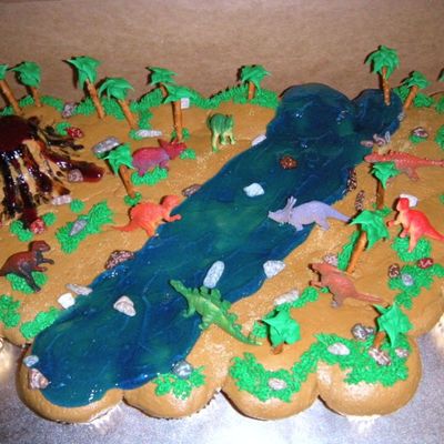 Dinosaur Cupcake Cake