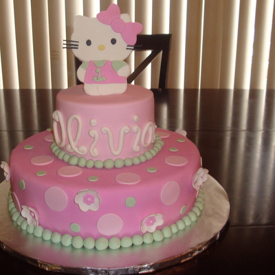 Hello Kitty 1St Birthday Cake