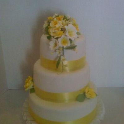 Yellow Wedding Cake