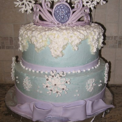 Snow Princess 1St Birthday Cake
