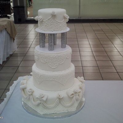 My Version Of The Masterpiece Wedding Cake From Wilton