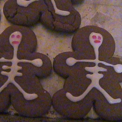 Halloween Skeleton Chocolate Cookies