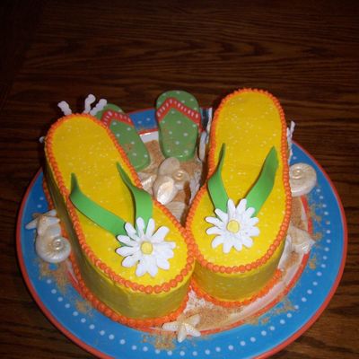 Flip Flops With Seashells