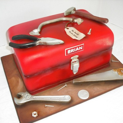 Tool Box Cake And Tools
