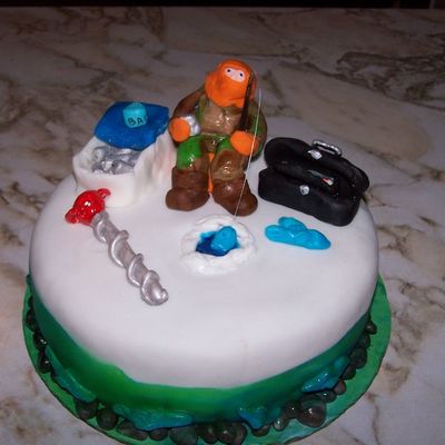 Ice Fishing Cake