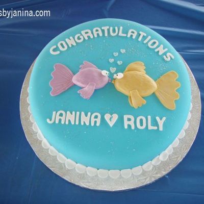 Fish Engagement Cake