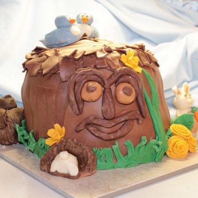 Easter Tree Trunk Cake