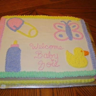 Baby Shower Sheet Cake