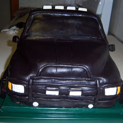 Black Truck Front View