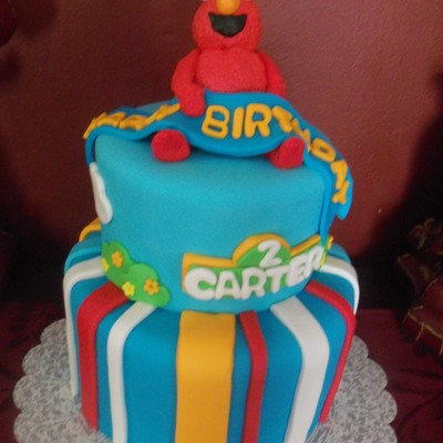 Elmo B-Day Cake