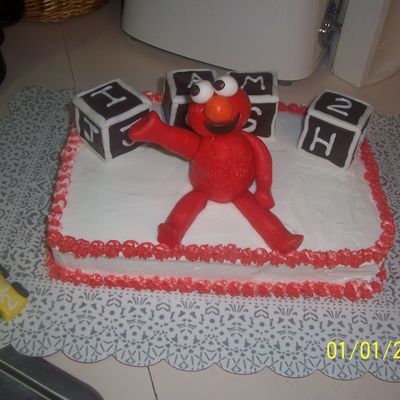 Elmo B-Day Cake