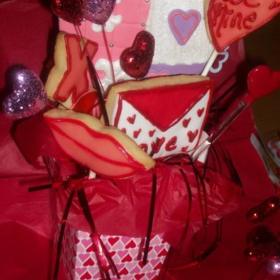 Valentine Cookie Bouquet