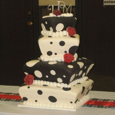 Poka Dot Wedding Cake