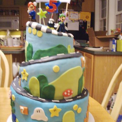 5Th Bday Mario Bros. Cake
