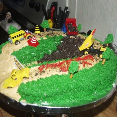 Tonka Road Construction Birthday Cake