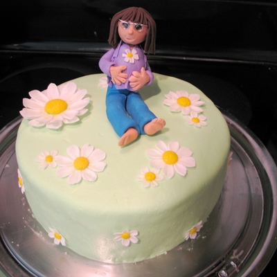 Pregnant Sister With Daisies