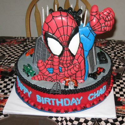 Spiderman Tiered Cake
