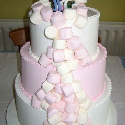 Marshmallow Cascade Wedding Cake