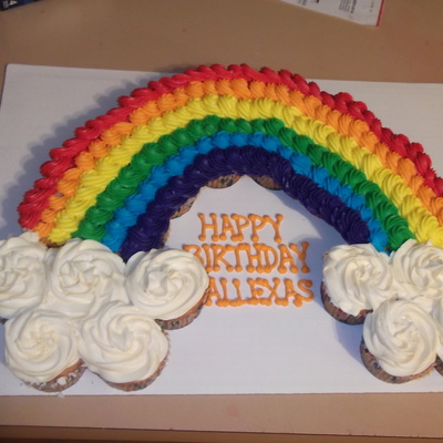 Rainbow Cupcake Birthday Cake